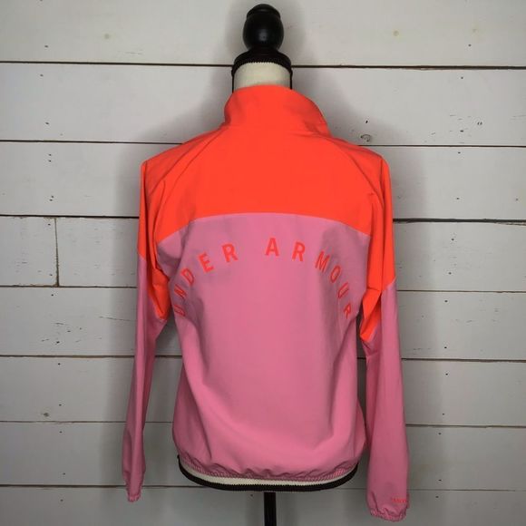 New Under Armour Storm Half Zip Woven Jacket Pink - Picture 3 of 10